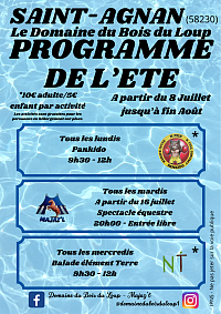 Programme de l'été
